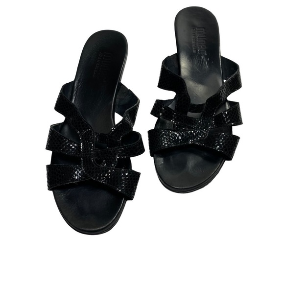 Munro American Sandals Slip on Slides Block Kitten Heel Shoes - Picture 10 of 12